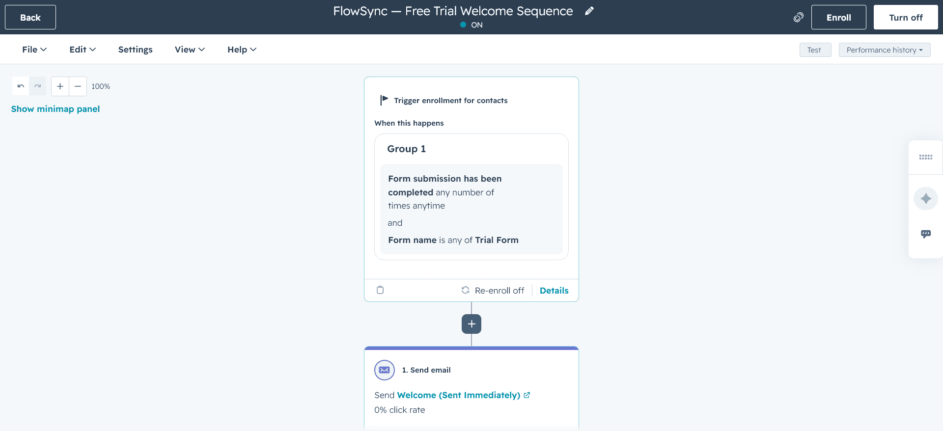 CRM & Email Automation screen